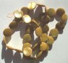 16 inch strand of 10mm Gold Mother of Pearl Disks